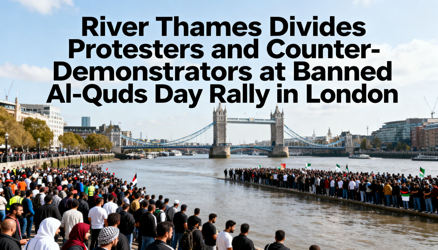 River Thames Used to Separate Pro- and Counter-Protesters at Banned Al ...