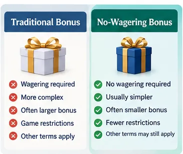 What Is a No-Wagering Casino Bonus?